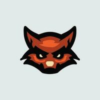 arg räv huvud maskot esport logotyp vektor