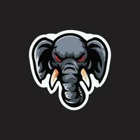 Elefant Maskottchen Logo Design vektor