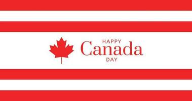 Lycklig kanada dag bakgrund design med text. hälsning kort för kanada oberoende dag vektor