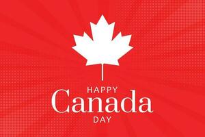 glücklich Kanada Tag Hintergrund Design mit Text. Gruß Karte zum Kanada Unabhängigkeit Tag vektor