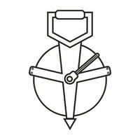 rollen Meter Symbol vektor