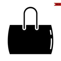 Handtaschen-Glyphen-Symbol vektor