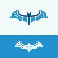 Batman Typografie Konzept Logo Design vektor