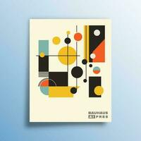 Bauhaus minimal Design zum Flyer, Poster, Broschüre Abdeckungen, Hintergrund, Hintergrund, Typografie, oder andere Drucken Produkte. Vektor Illustration.