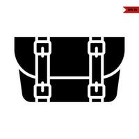 Handtasche, Umhängetasche Glyphe Symbol vektor