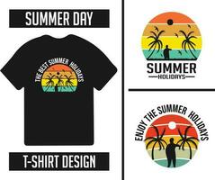 sommar t-shirt bunt design redo för skriva ut vektor