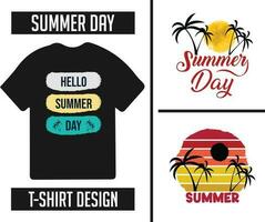 sommar t-shirt bunt design redo för skriva ut vektor
