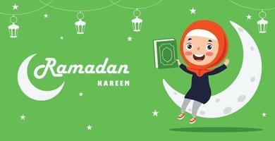 Hand gezeichnete Illustration für Ramadan Kareem und islamische Kultur vektor