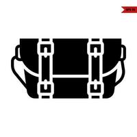 Handtasche, Umhängetasche Glyphe Symbol vektor