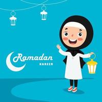 Hand gezeichnete Illustration für Ramadan Kareem und islamische Kultur vektor