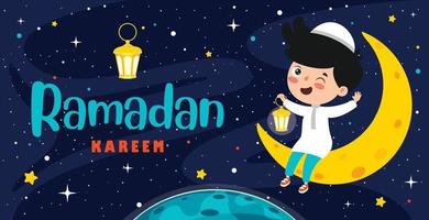 Hand gezeichnete Illustration für Ramadan Kareem und islamische Kultur vektor