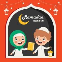 handritad illustration för ramadan kareem och islamisk kultur vektor