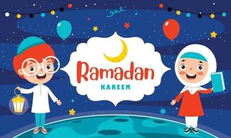 Hand gezeichnete Illustration für Ramadan Kareem und islamische Kultur vektor