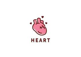 gesund süß Herz Logo Vektor Symbol Illustration