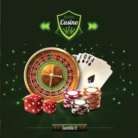 Glücksspiel es Casino realistische Zusammensetzung Vektor-Illustration vektor