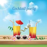 cocktail party firande vektorillustration vektor