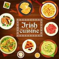 irländsk kök vektor affisch, mat av irland.