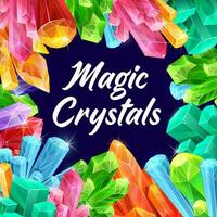 magi kristaller, fe- ädelsten och mineral vektor