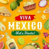 viva Mexiko Fiesta Party Essen und trinken vektor