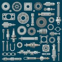 Maschinen Teile Symbole, Maschine Motor Mechanismen vektor