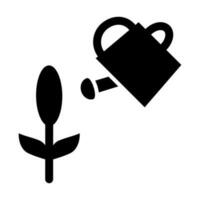 vattning växter glyf ikon design vektor