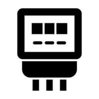 elektrisk meter glyf ikon design vektor