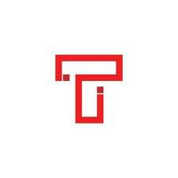 t logotyp vecor brev font ikon design symbol vektor