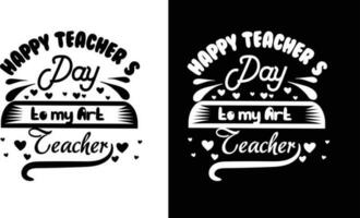 glücklich Lehrer Tag Typografie Hemd Design vektor