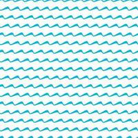 Meer und Ozean Wellen nahtlos Muster, wellig Linien vektor