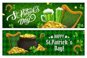 st. Patricks Tag irisch Urlaub Vektor Banner