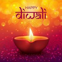 diwali festival indisk Semester och Lycklig deepavali vektor