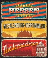 Tyskland Hessen, Mecklenburg, niedersachsen tecken vektor