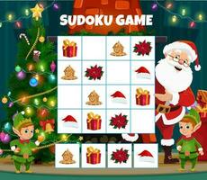 Kinder Weihnachten Sudoku Puzzle Spiel Vektor