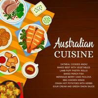 australisch Küche Vektor Australien Essen Poster