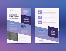 företags flygblad design eller handout och broschyr design eller marknadsföring ark broschyr design vektor