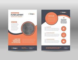 Corporate Business Flyer Design oder Handout und Faltblatt Design oder Marketing Sheet Broschüre Design vektor