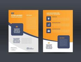 Corporate Business Flyer Design oder Handout und Faltblatt Design oder Marketing Sheet Broschüre Design vektor