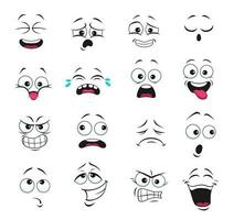 ansikte uttryck isolerat vektor känslor ikoner uppsättning