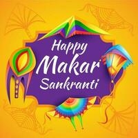 Lycklig makar sankranti indisk religion festival vektor