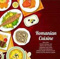rumänska kök restaurang mat meny vektor omslag