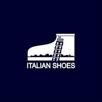 italiensk skor logotyp design mall. modern elegant illustration.vector vektor