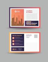 Corporate Business Postkarte Design oder speichern Sie das Datum Einladung oder Direktwerbung vektor