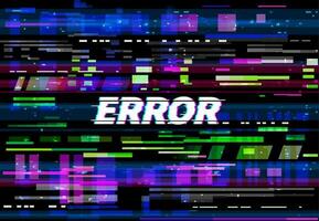 Panne Error Farbe Pixel vhs Video Problem Bildschirm vektor