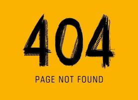 404 Fehler, Seite nicht gefunden im Grunge Stil, Vektor