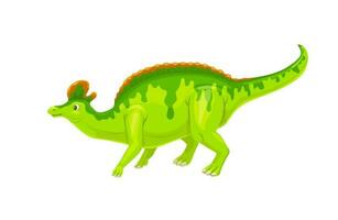 tecknad serie lambeosaurus dinosaurie karaktär, vektor