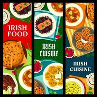 irisch Küche Vektor Mahlzeiten Banner