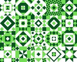 Weiß Grün Keramik Fliese Muster, geometrisch Mosaik vektor