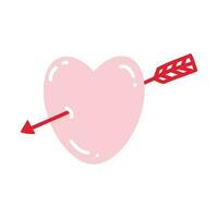 kärlek hjärta hand dragen element illustration för hjärtans dag dekoration. vektor