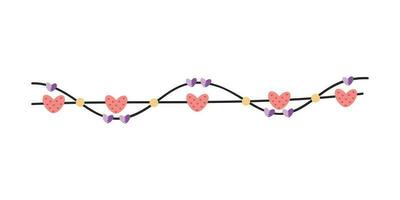 Herz Zeichenfolge Element Dekoration zum Valentinstag, Frauen, Mutter Tag Gruß Einladung Grafik Design. vektor