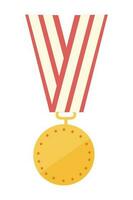 mästerskap vinnare trofén guld medalj tilldela illustration isolerat på vit bakgrund. guld mästerskap eller konkurrens vinnare trofén utmärkelser, siffra ett, och kopp i en begrepp av utdelning priser vektor
